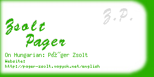 zsolt pager business card